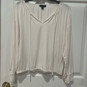 Alfani long sleeve blouse creamy white